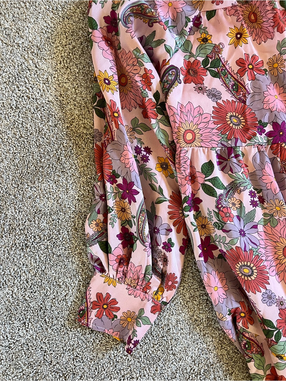 &merci Indie Floral Paisley Cottagecore Feminine Button Down Dress NWT size M - Picture 3 of 9